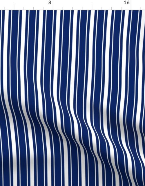 Classic Royal Blue White Mattress Ticking Bed Stripe Fabric