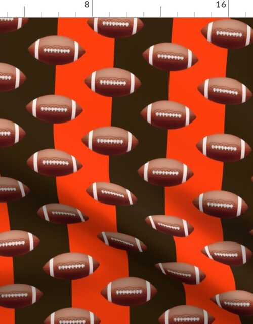 Cleveland’s Famed Football Team Colors of Brown and Orange Fabric