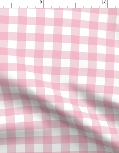 Cotton Candy and White Gingham Check Fabric