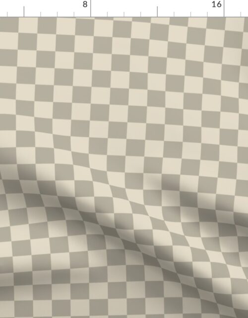 Cream and Beige  Checkerboard Fabric