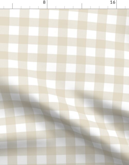 Cream and White French Provincial Autumn Gingham Check Fabric
