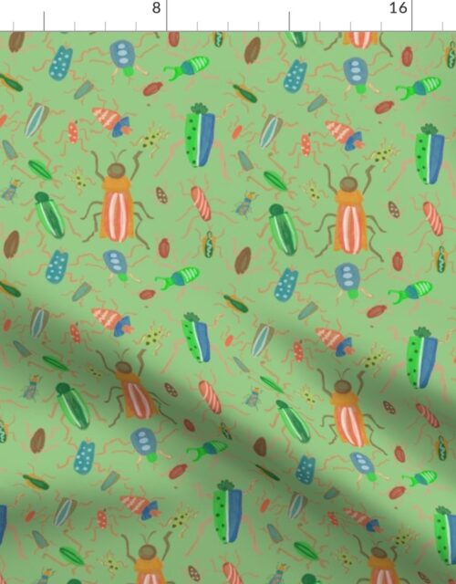 Creepy Crawly Doodle Bugs Fabric