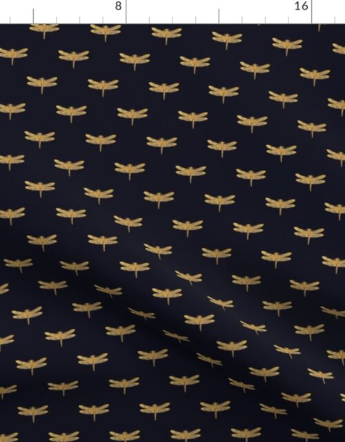 Dragonflies on Scottish Fraser Tartan Navy Blue Fabric