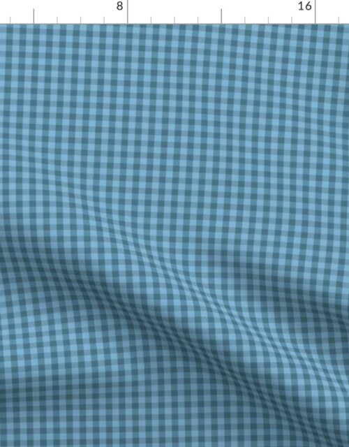 Dusty Blue 1/4 Inch Gingham Checks Fabric