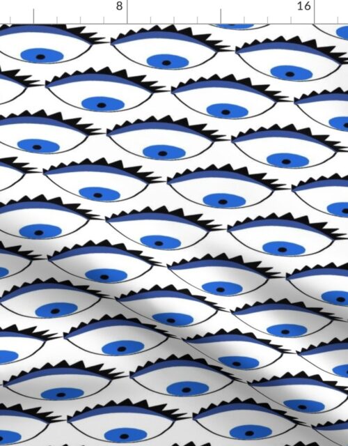 Evil Eyes in Cobalt Blue Fabric