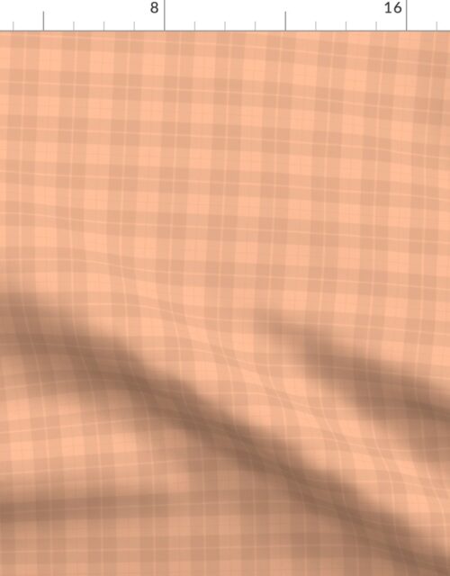 Faded Peach Fuzz Color of the Year 2024 Small Tartan Fabric