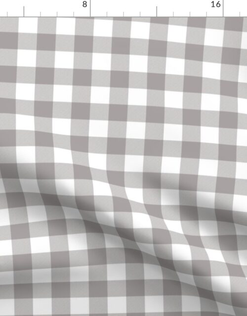 Fawn  and White French Provincial Autumn Gingham Check Fabric