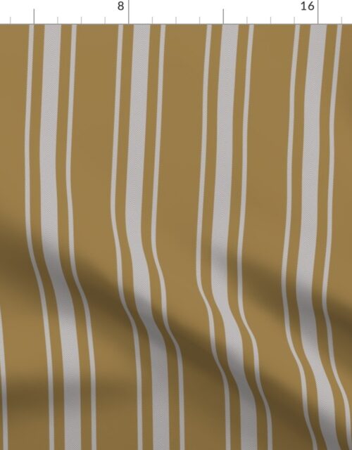 Fawn on Tan French Provincial Mattress Ticking Fabric