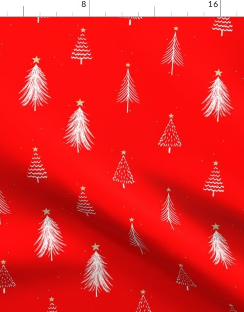 Festive Sketches of White Christmas Trees with Snow and Gold Stars on Christmas Velvet Red








gold Stars on Christmas Velvet Red Fabric