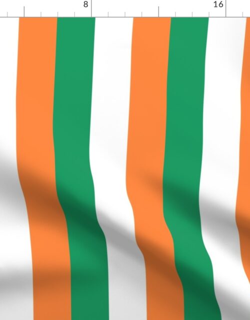 Flag of Ireland Vertical Green White and Orange Srtripes 2 inch Fabric