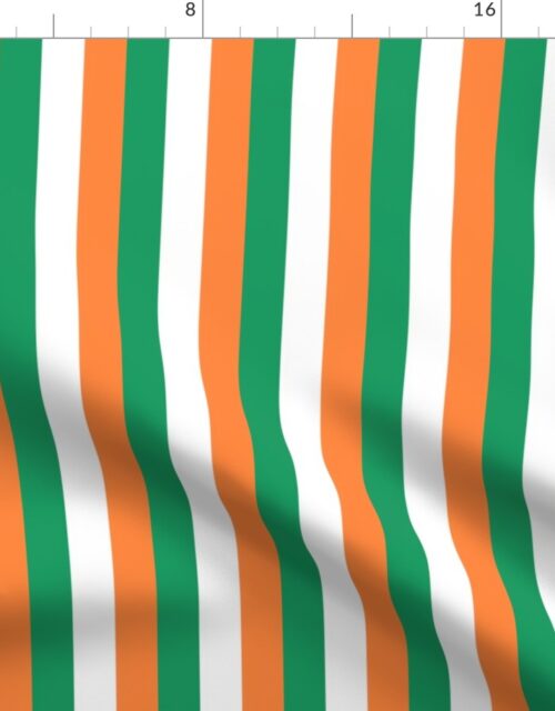 Flag of Ireland Vertical Green White and Orange Stripes 1 inch stripes Fabric