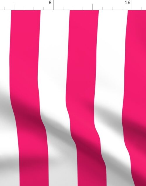 Florida Flamingo Pink Vertical Tent Stripes Florida Colors of the Sunshine State Fabric