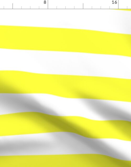 Florida Sunshine Yellow Horizontal Tent Stripes Florida Colors of the Sunshine State Fabric