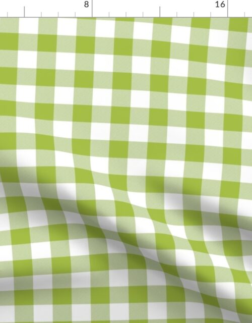 Fresh Green and White One Inch Check French Provincial Spring Checkerboard Fabric