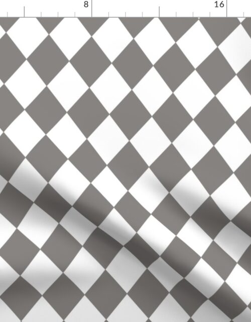 Frost Gray Small Modern Diamond Pattern Fabric