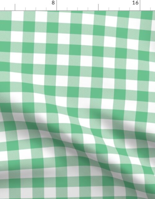 Green  Vintage Christmas Gingham Check Fabric