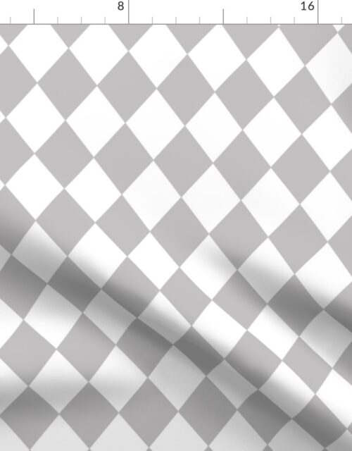 Grey Fog Small Modern Diamond Pattern Fabric