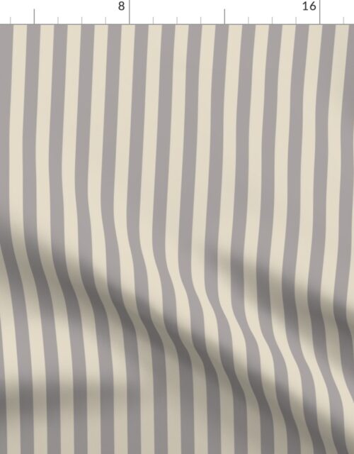 Half Inch Pencil Stripes in Good Boie Cream  and Fawn Fabric