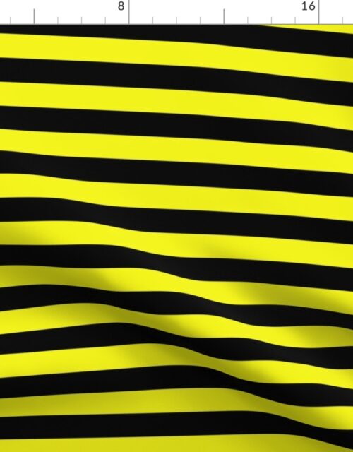 Halloween Holiday 1 inch Black and  Cats Eye Yellow  Witch Stripes Fabric