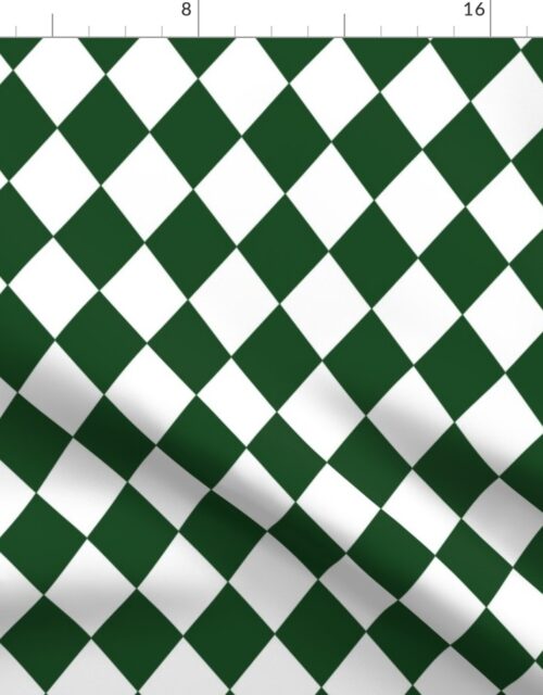 Hunter Green Small Modern Diamond Pattern Fabric