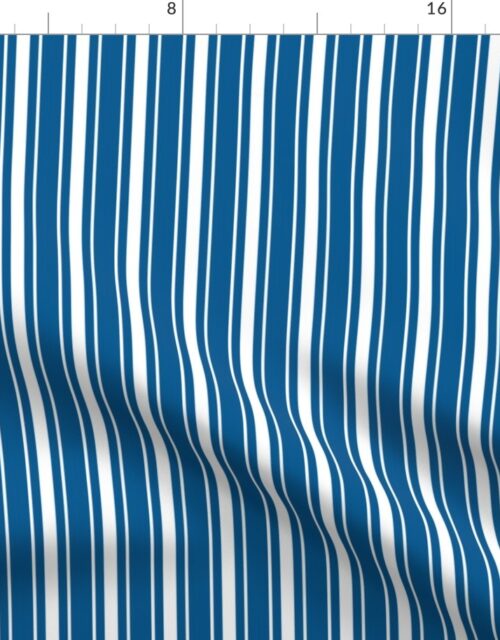 Imperial Blue White Mattress Ticking Bed Stripe Fabric