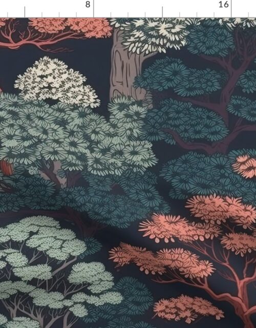 Japanese Tranquility Garden Endless Forest Fabric