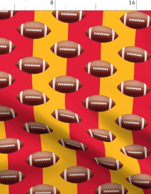 Kansas City’s Famed Football Team Colors of Red and Gold Fabric