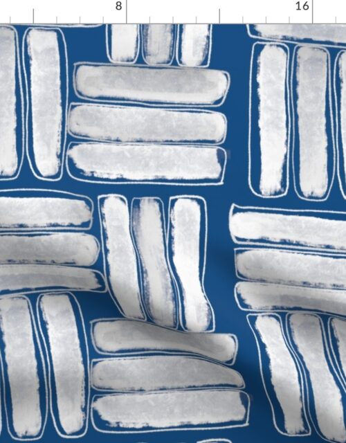 Kapa Classic Blue and White Sticks Fabric