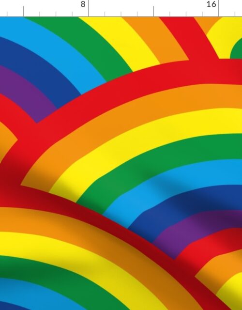 Kids Room Decor Bright Color Endless Rainbows Fabric