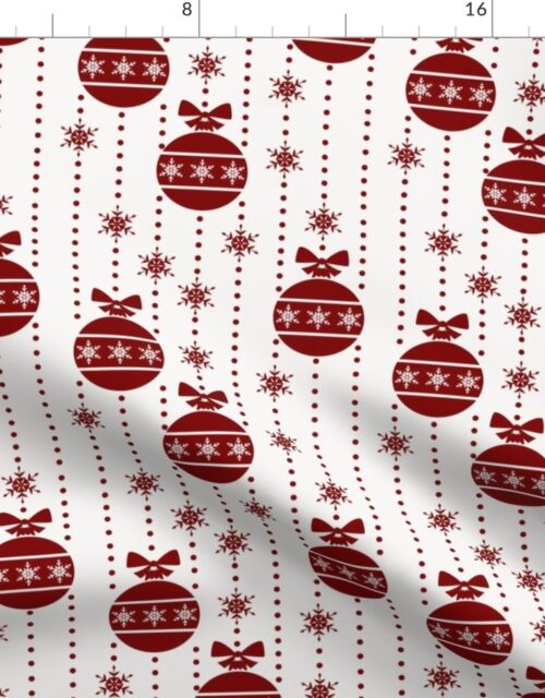 Large Dark Christmas Christmas Candy Apple Red Ball Ornaments Fabric