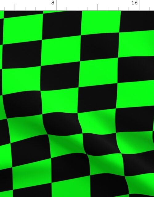 Large Pink and Black Racing Check/Flag Pattern Fabric