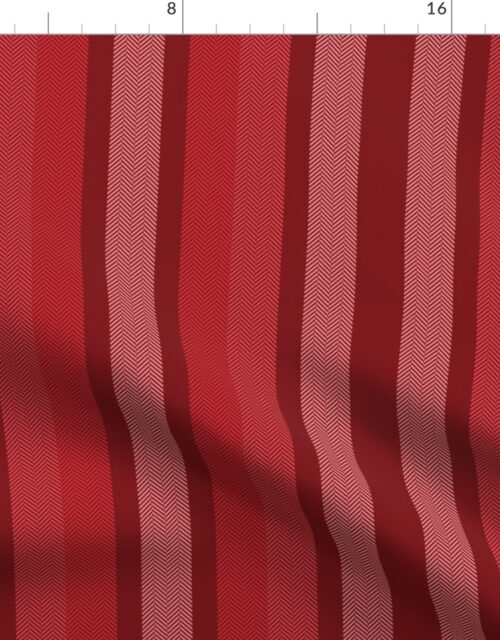 Large Poppy Red Shades Modern Interior Design Stripe Fabric