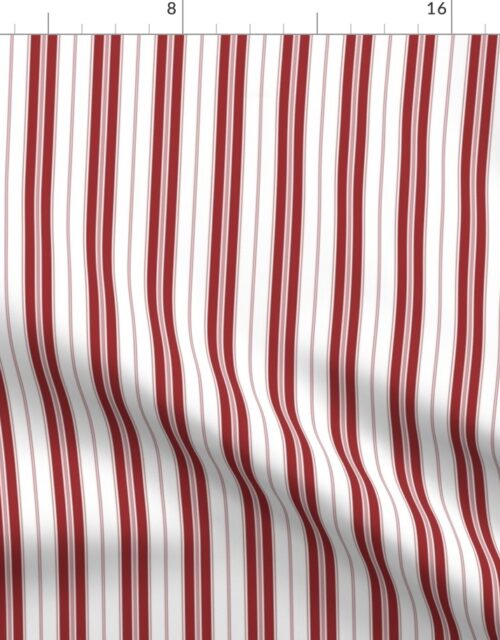 Lava Falls Red and White Autumn Winter 2022 2023 Color Trend Mattress Ticking Fabric