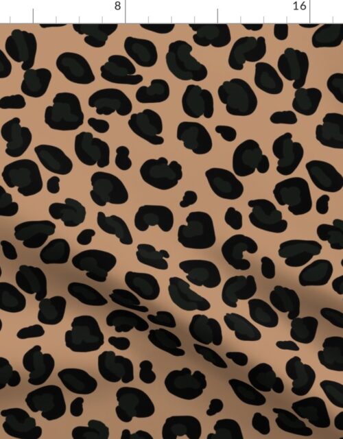 Leopard Boot Green Spots on Tan Fabric