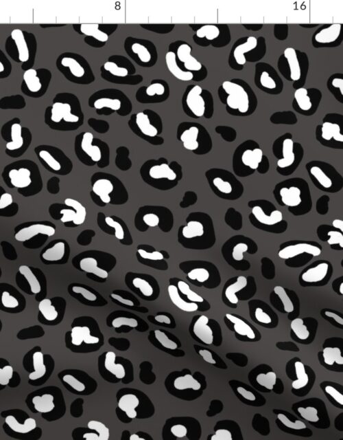 Leopard White Spots on Sludge Fabric