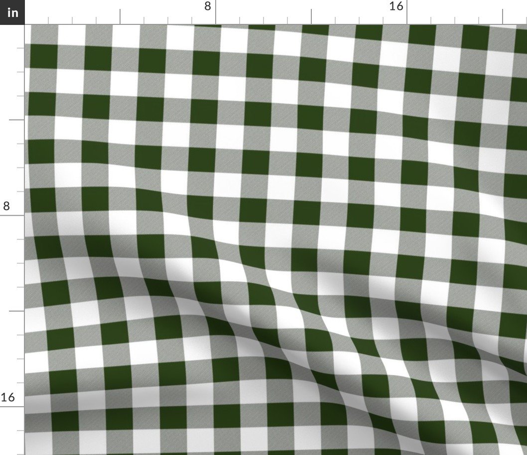 Lichen Green and White One Inch Check French Provincial Spring Checkerboard Fabric