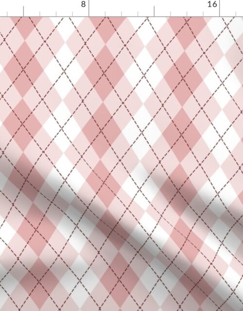 Light Pink Argyle Diamond Check Fabric
