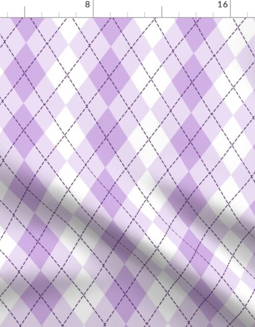 Light Violet Argyle Diamond Check Fabric