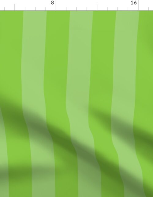 Lime and Faded Lime 2 Inch Vertical Cabana Stripes Fabric