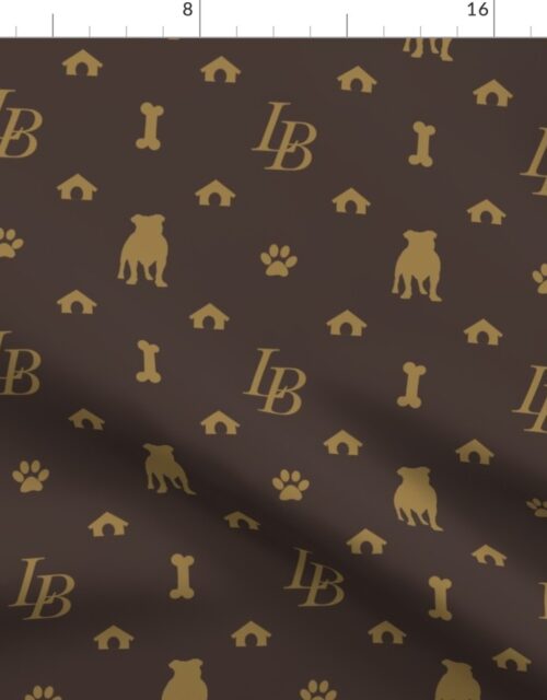 Louis American Bulldog Luxury Dog Attire Print Fabric