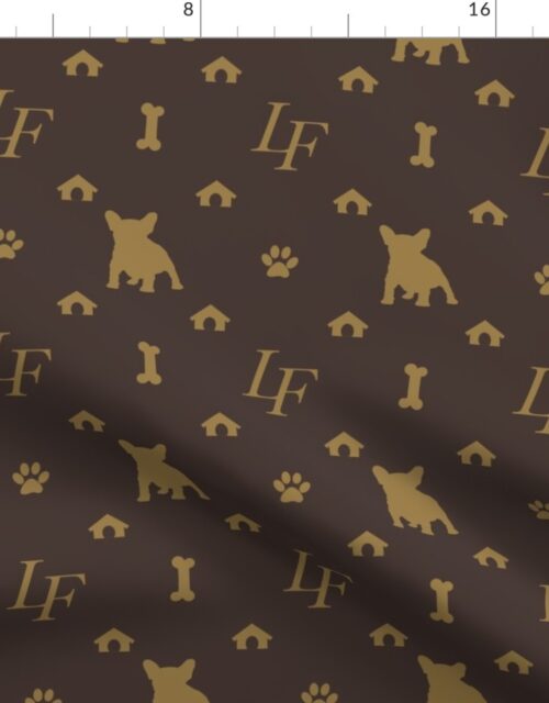 Louis Frenchie Bulldog Luxury Dog Attire Print Fabric