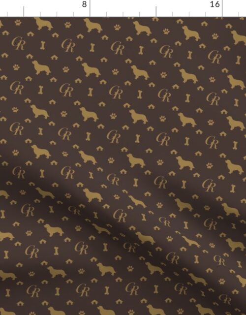 Louis Golden Retrievers Luxury Dog Pattern Fabric