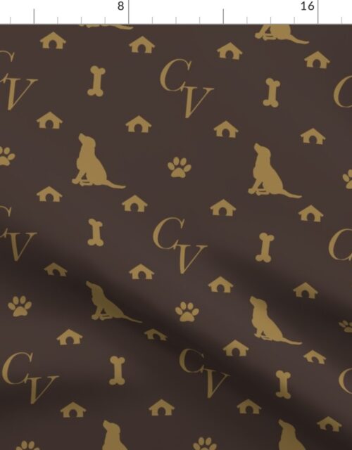 Louis Luxury Dog Attire Monogram Pattern Fabric