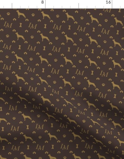 Louis Malinois Luxury Dog Pattern Fabric
