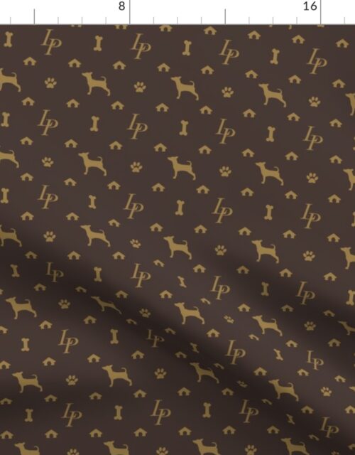 Louis Mini Pinscher Luxury Dog Attire Monogram Pattern Fabric