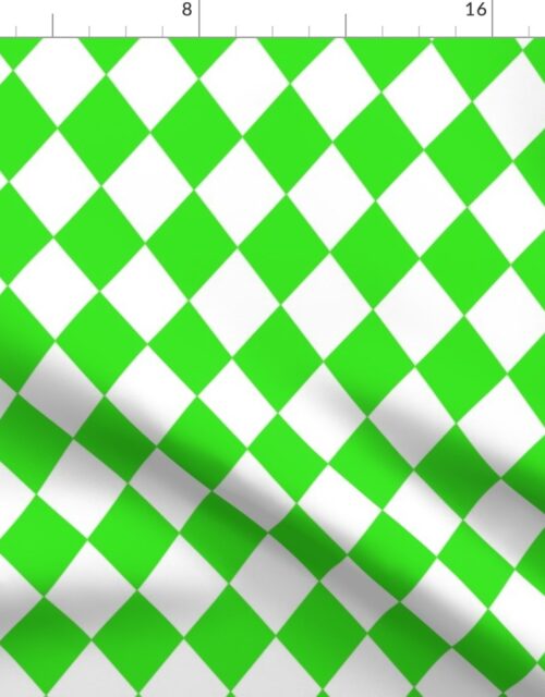 Margarita Lime Small Modern Diamond Pattern Fabric