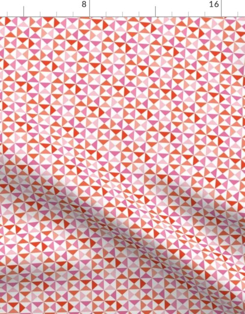 Merry Bright Christmas Coordinate Pink & Orange Triangles Fabric