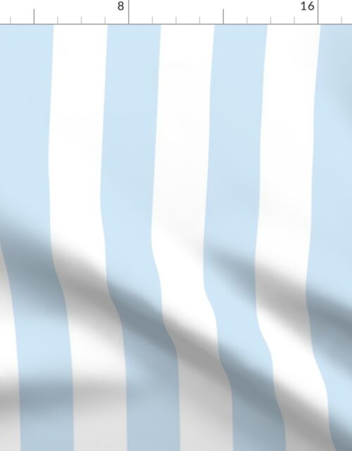 Merry Bright Pastel Blue and White Vertical 2 inch Cabana Stripe Fabric