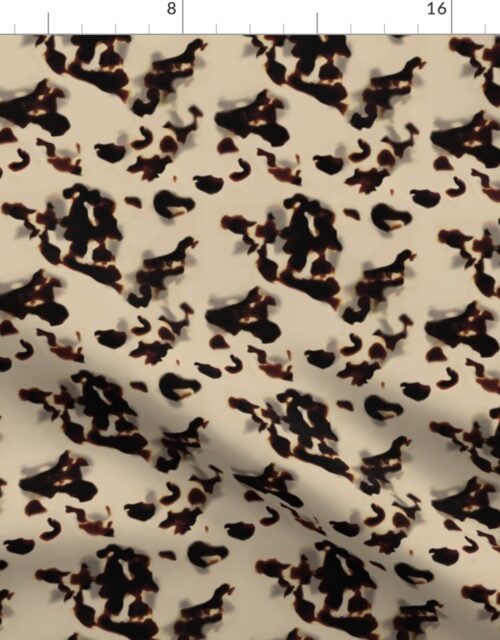 Micro Ivory and Brown Tortoisehell Seamless Repeat Pattern Fabric