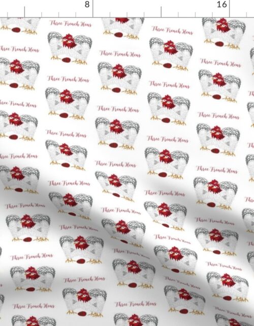 Mini 12 Days of Christmas 3 French Hens Fabric